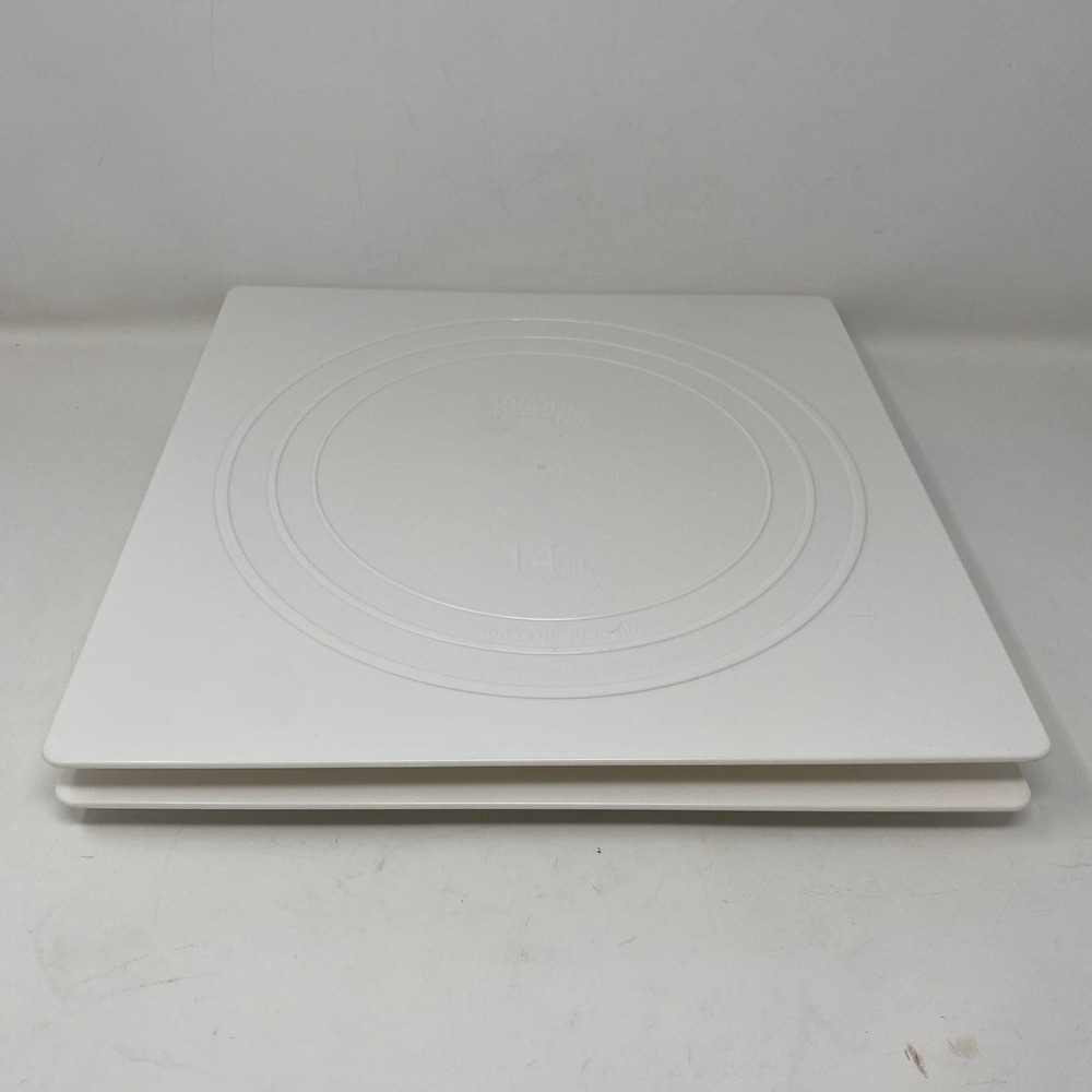 Set of 2 Wilton 14in Cake Separator Plate Wedding Square Decorator Preferred